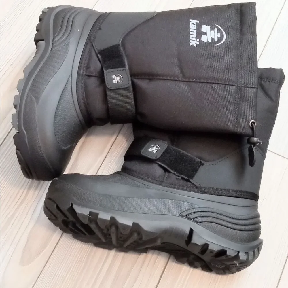 (T-4475)  Kid's Kamik Rocket Insulated Snow Boots Sz 4